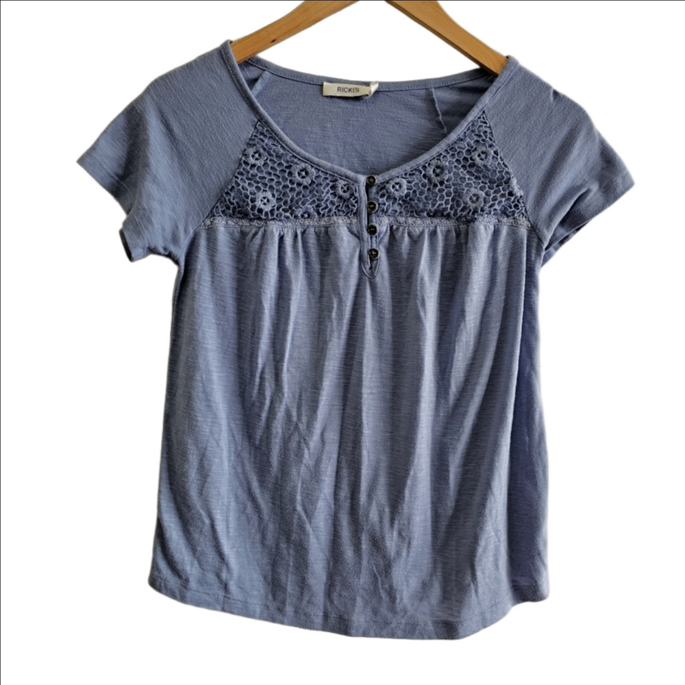 Ricki's Lavender Floral Embroidery detail front